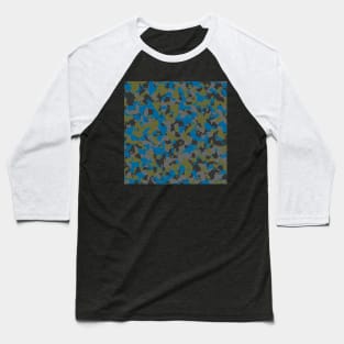 Olive Blue Camouflage Baseball T-Shirt